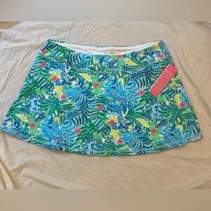 Lilly Pulitzer Luxletic Alia Skort with UPF 50+ in Tropical Print NWT Size XL